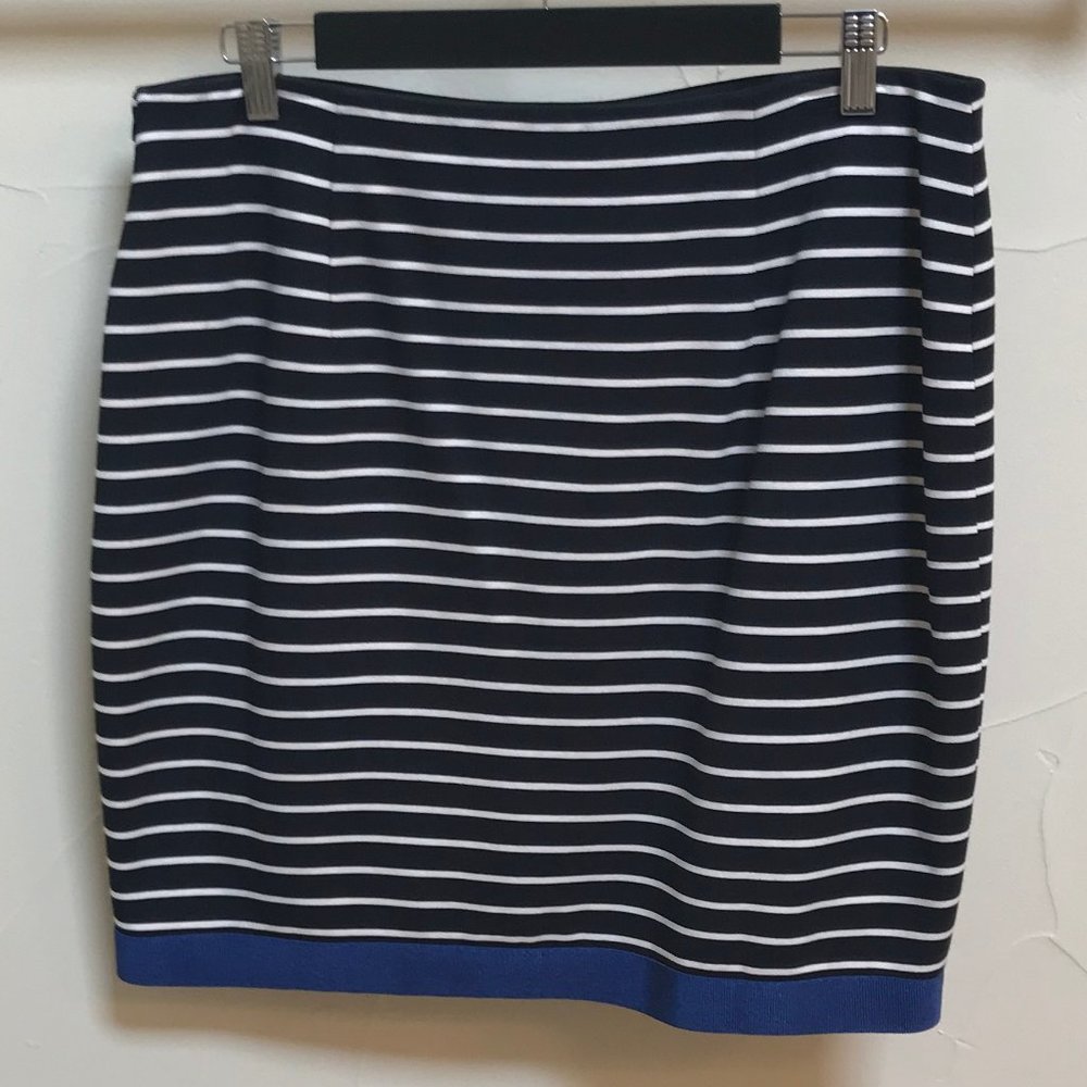 Ann Taylor Black and White Stripe Skirt